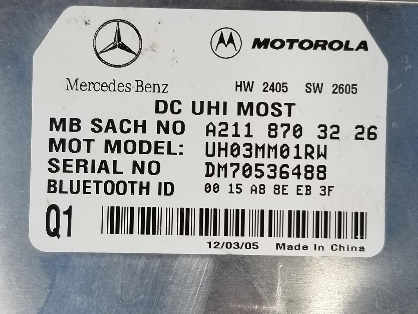 MERCEDES-BENZ M-Class W164 (2005-2011) Блок управления телефоном  A2118703226, A2118703226 19772604 - Подержанные запчасти онлайн - 7398281 |  Partversal.co.uk