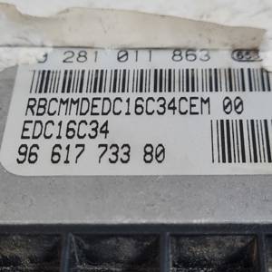 Centralita motor uce 0281011863 de Citroen C4 i sedán 2006-2011 90 CV - pieza usada