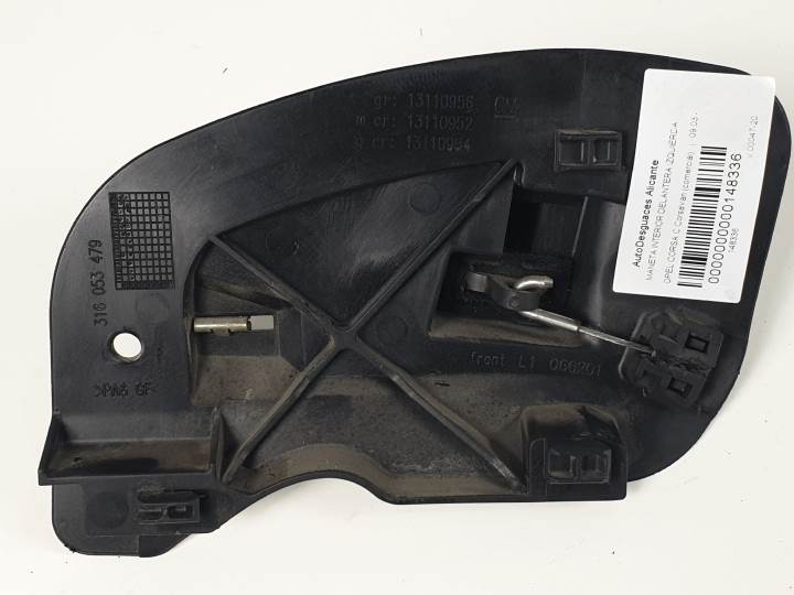 Maniglia interna anteriore sinistra Z13DT 316053479 de Opel Corsa c (x01) 2003-2009 69 CV con 118966 km - pieza usada