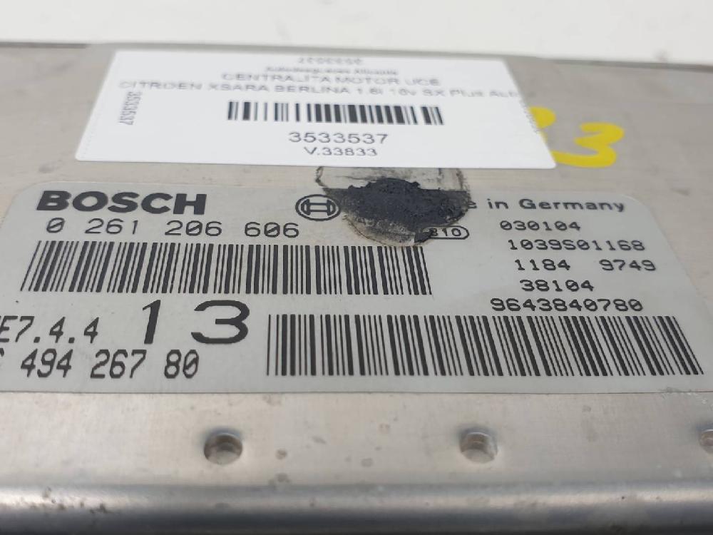 Motorsteuergerät 0261206606 de Citroen Xsara (n1) 2000-2005 - pieza usada