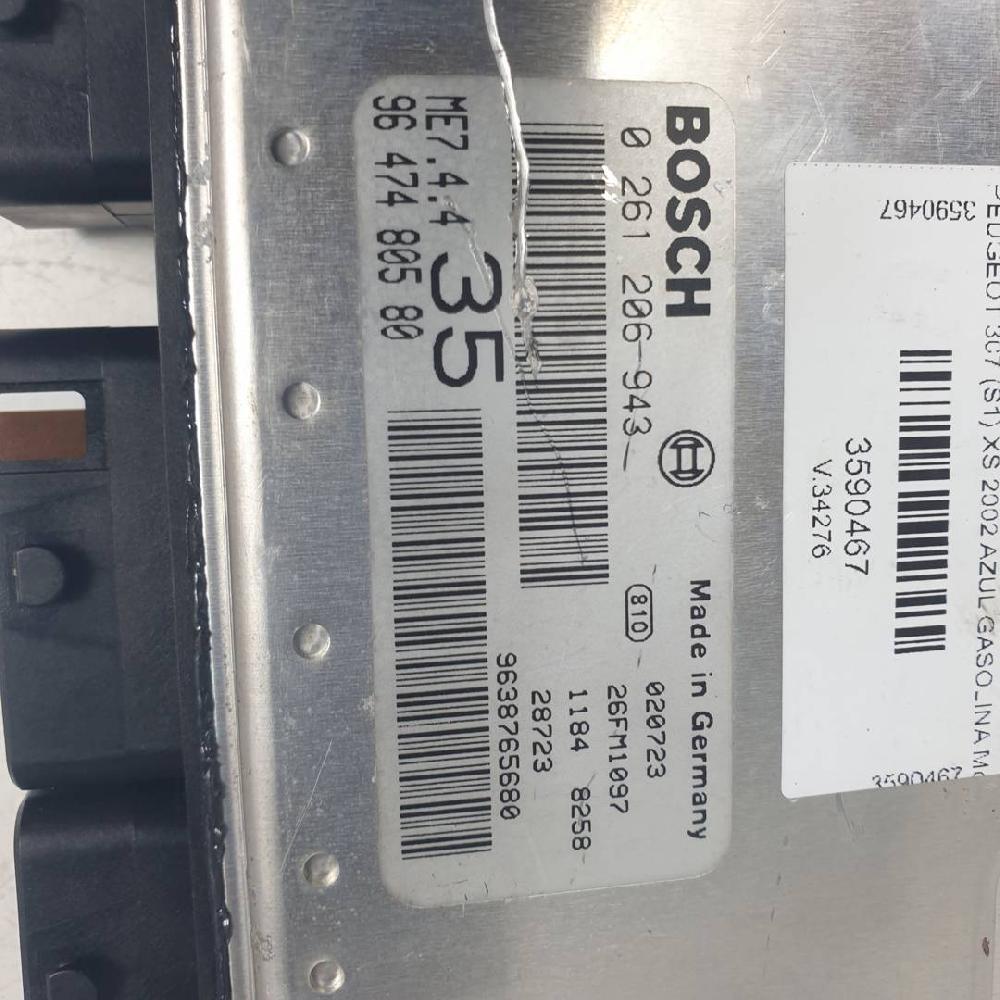 Centralina do motor 0261206943 de Peugeot 307 (3a/c) 2004-2009 109 CV - pieza usada