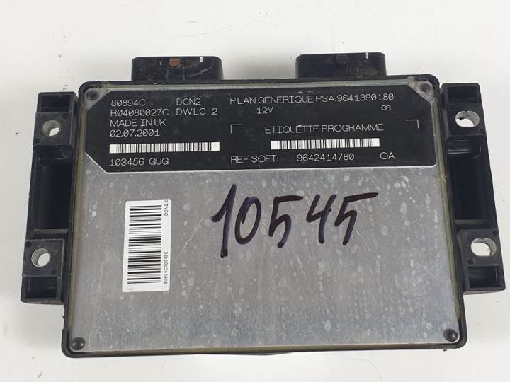 Centralita motor uce WJY 9641390180 de Citroen Berlingo / berlingo first furgón (m_) 1999-2011 69 CV con 1 km - pieza usada