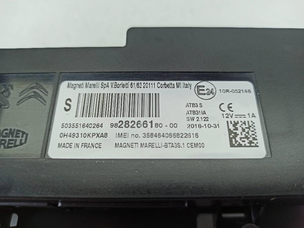 Módulo electronico YHZ (DV5RC) 9828266180 de Peugeot 508 ii (fb_, fh_, f3_) 2018-0 131 CV con 46000 km - pieza usada