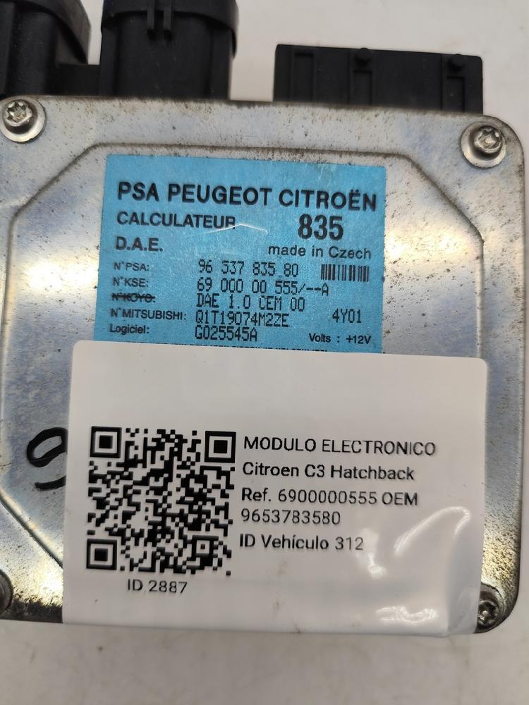 Módulo electronico 9653783580 de Citroen C3 i (fc_, fn_) 2002-2006 90 CV - pieza usada