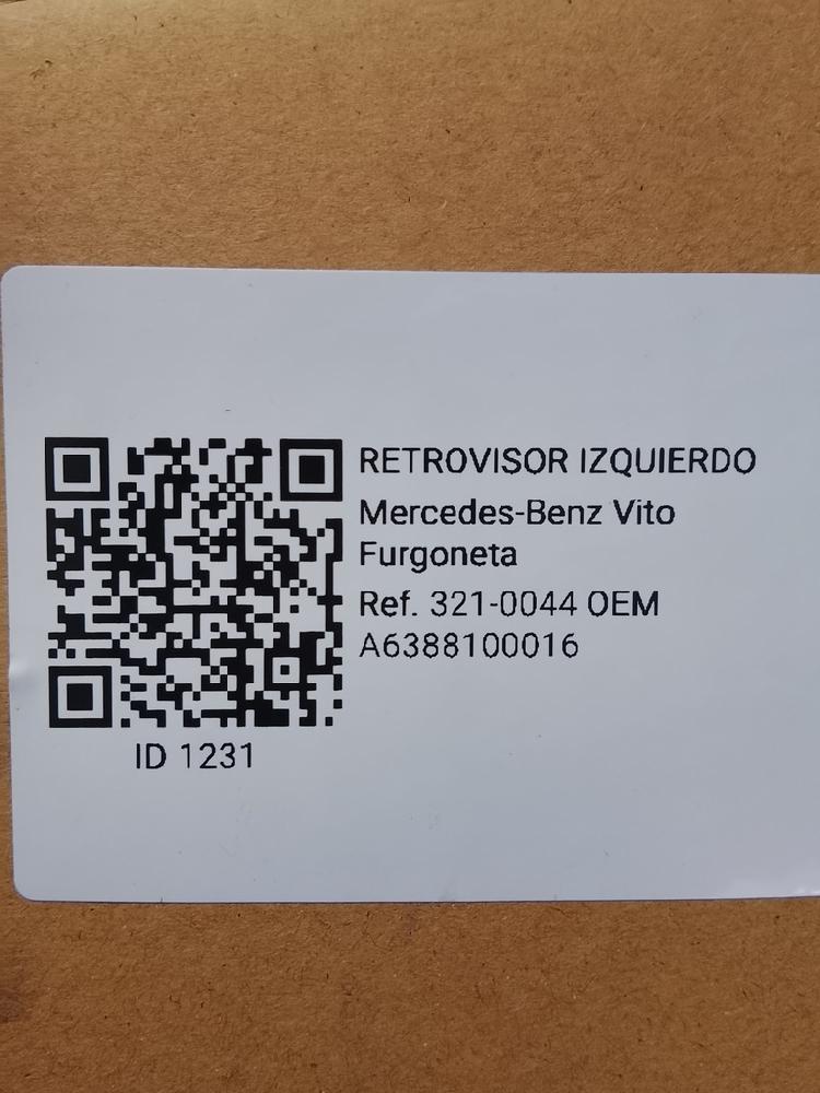 Rétroviseur gauche A6388100016 de Mercedes-benz Vito 1996-2003 - pieza usada