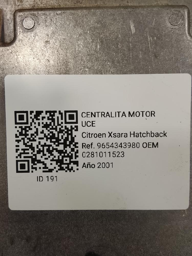 Centralita motor uce 0281011523 de Citroen Xsara (n1) 2000-2005 110 CV