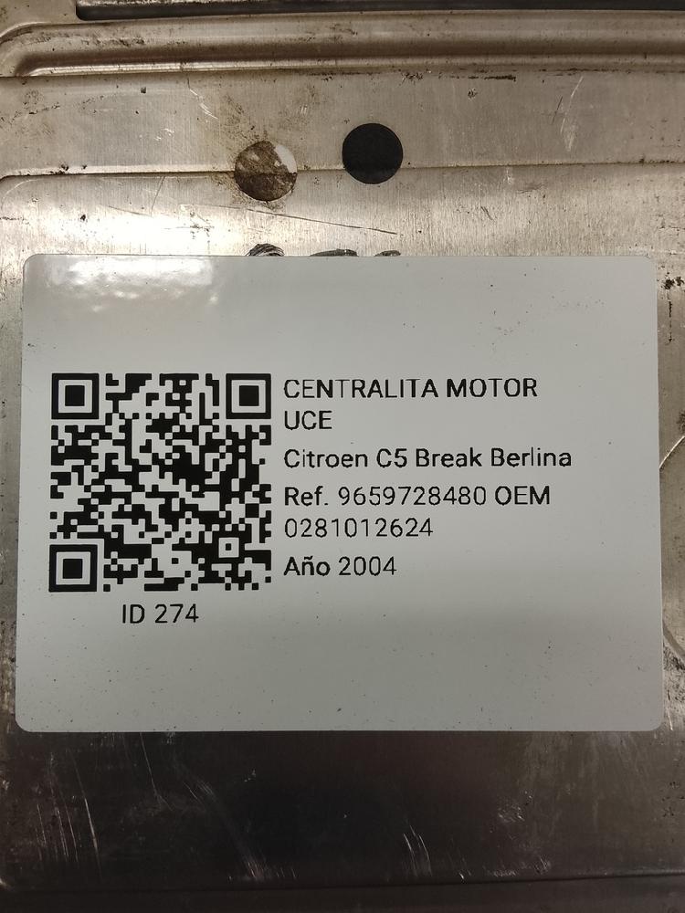 Motorsteuergerät 0281012624 de Citroen C5 ii (rc_) 2004-2008 109 CV