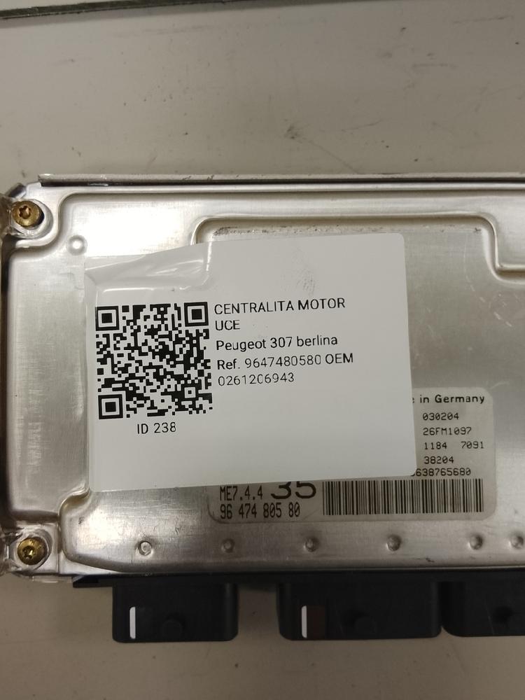 Centralina do motor 0261206943 de Peugeot 307 (3a/c) 2004-2009 110 CV