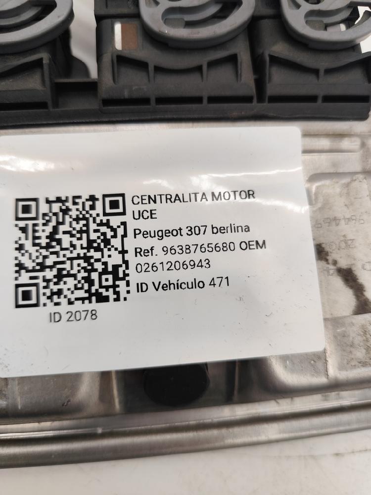 Centralina do motor 0261206943 de Peugeot 307 cc (3b) 2005-2009 109 CV - pieza usada