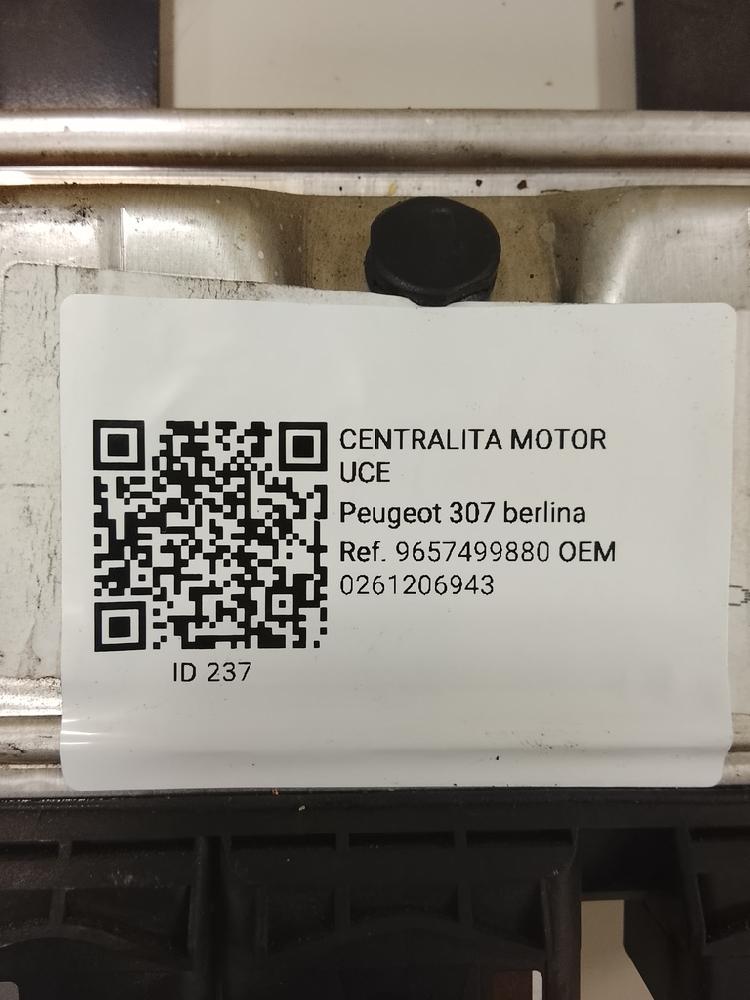 Centralina do motor 0261206943 de Peugeot 307 (3a/c) 2004-2009 110 CV
