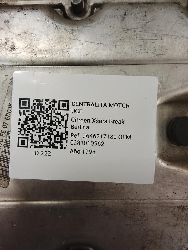 Switchboard engine uce 0281010962 de Citroen Xsara break (n2) 2001-2005 90 CV