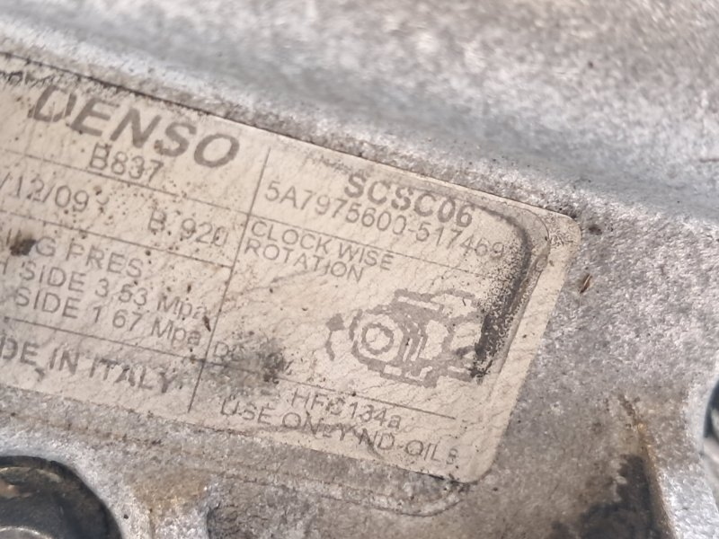 Compresor del aire acondicionado 199A2000 52060460 de Lancia Ypsilon ii rest (843) 2006-2011 - pieza usada