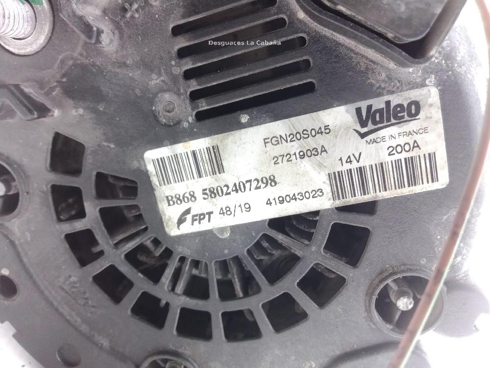 FIAT Ducato 3 generation (2006-2024) Alternator 5802407298 26038132