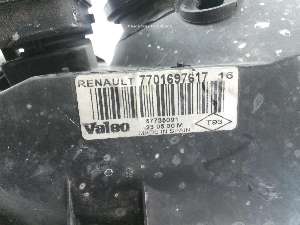 VAUXHALL Front Left Headlight 7701697617 26036968