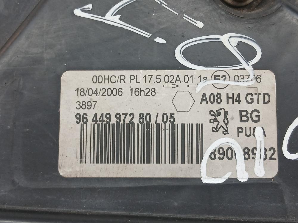 Faro izquierdo KFV 9644997280 de Peugeot 1007 2005-2007 - pieza usada
