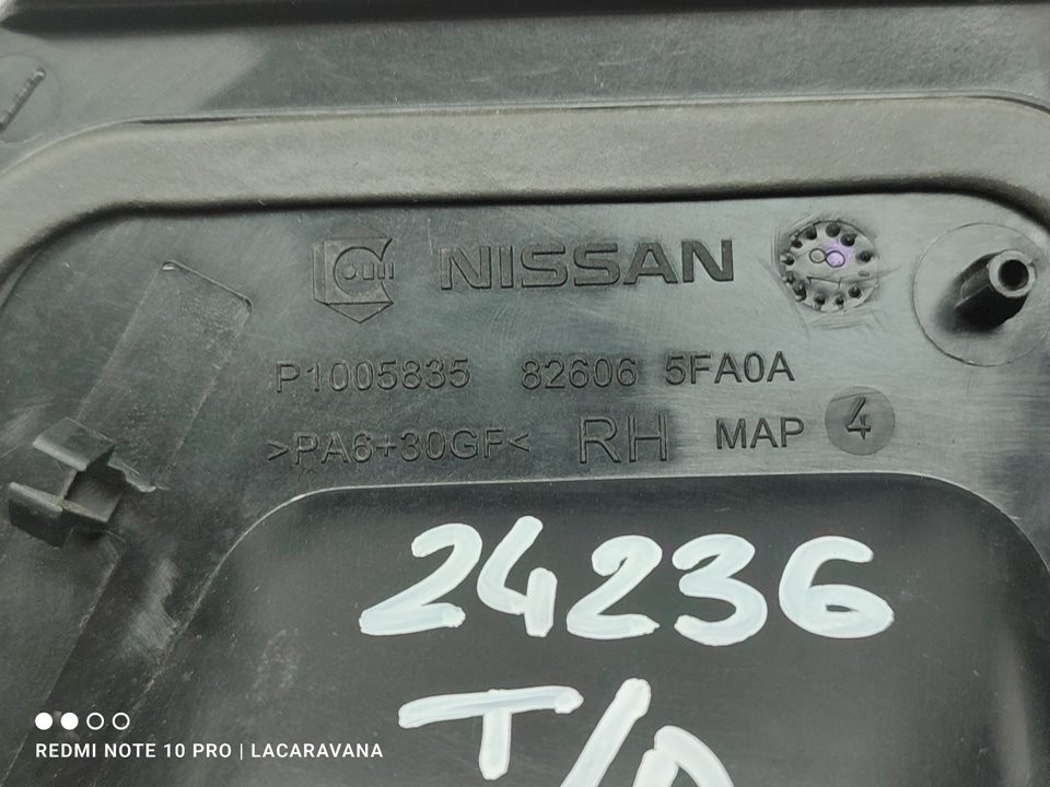 Poignée extérieure arrière droit K9KE638 826065FA0A de Nissan Micra v (k14) 2016-0 90 CV con 7500 km - pieza usada