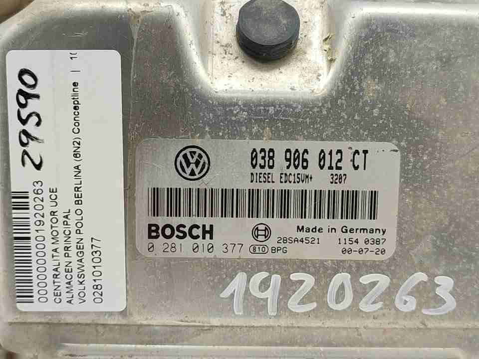 Switchboard engine uce ASX 0281010377 de Volkswagen Polo v (6r1, 6c1) 2011-2014 64 CV - pieza usada