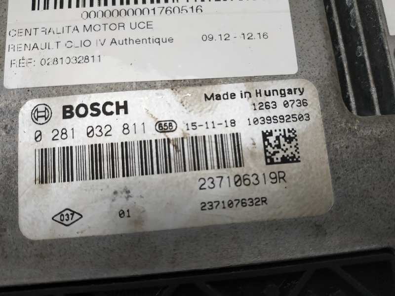 Centralita motor uce K9K628 0281032811 de Renault Clio iv 2012-2016 75 CV con 75455 km