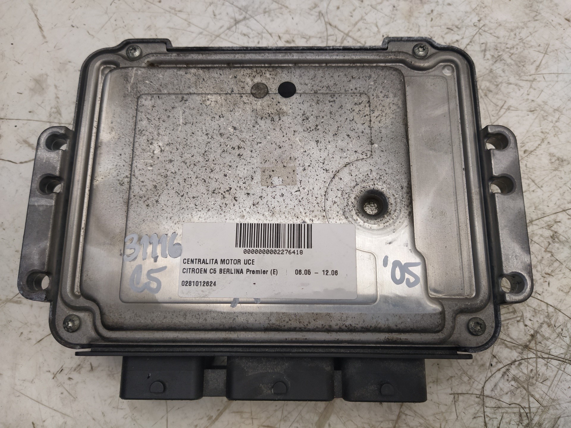Switchboard engine uce 9HY 0281012624 de Citroen C5 ii (rc_) 2004-0 109 CV - pieza usada