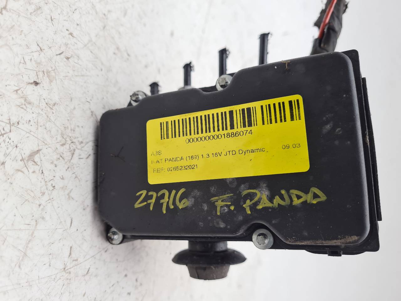 Abs 188A9000 0265232021 de Fiat Panda / panda classic (169_) 2010-2013 69 CV con 108879 km - pieza usada