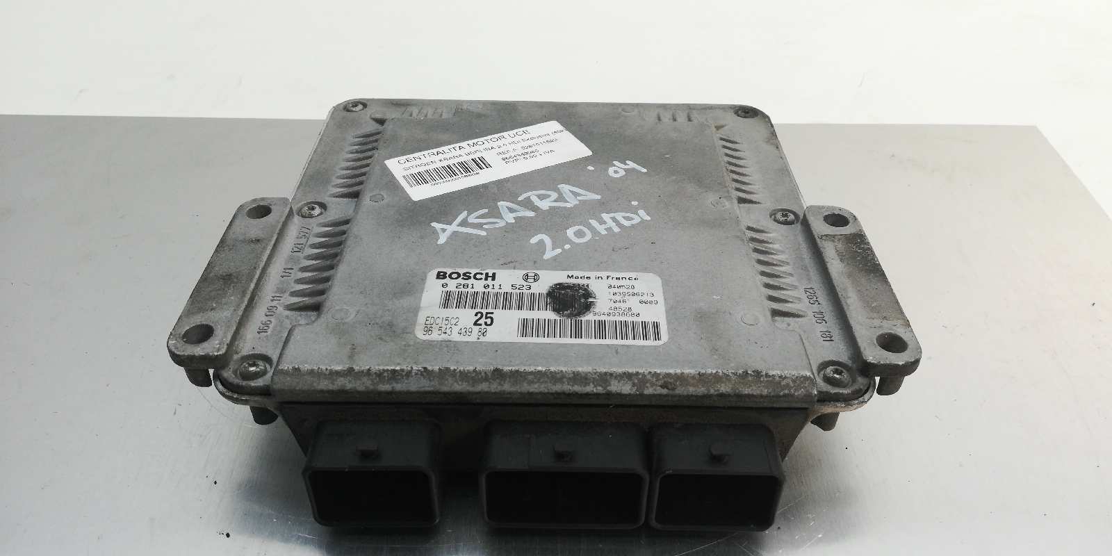 Centralita motor uce RHZ(DW10ATED) 0281011523 de Citroen Xsara (n1) 2000-2005 109 CV - pieza usada