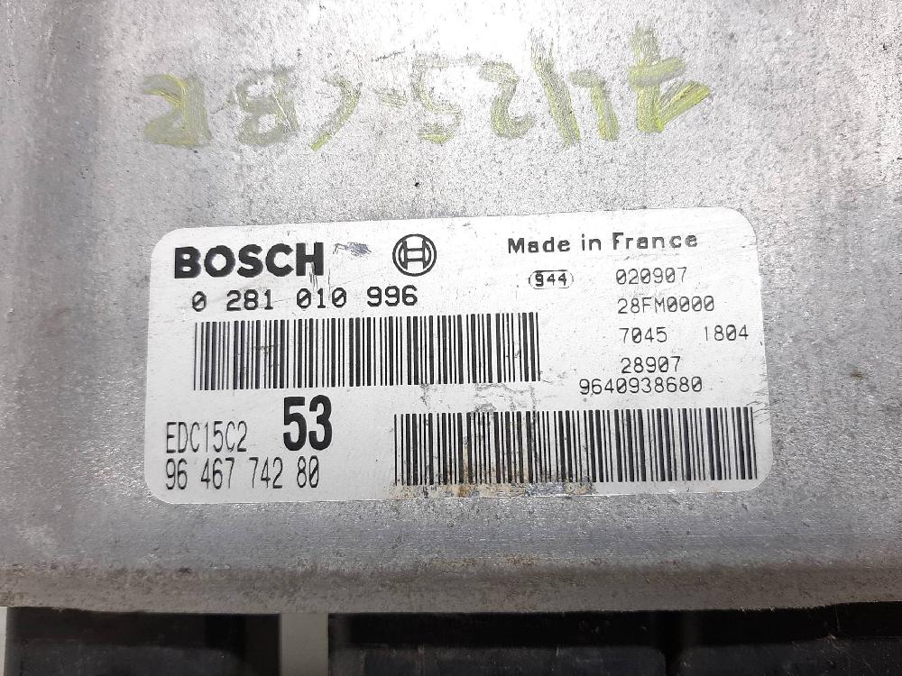 Switchboard engine uce RHY 0281010996 de Citroen Xsara picasso (n68) 1999-2011 90 CV con 148741 km - pieza usada