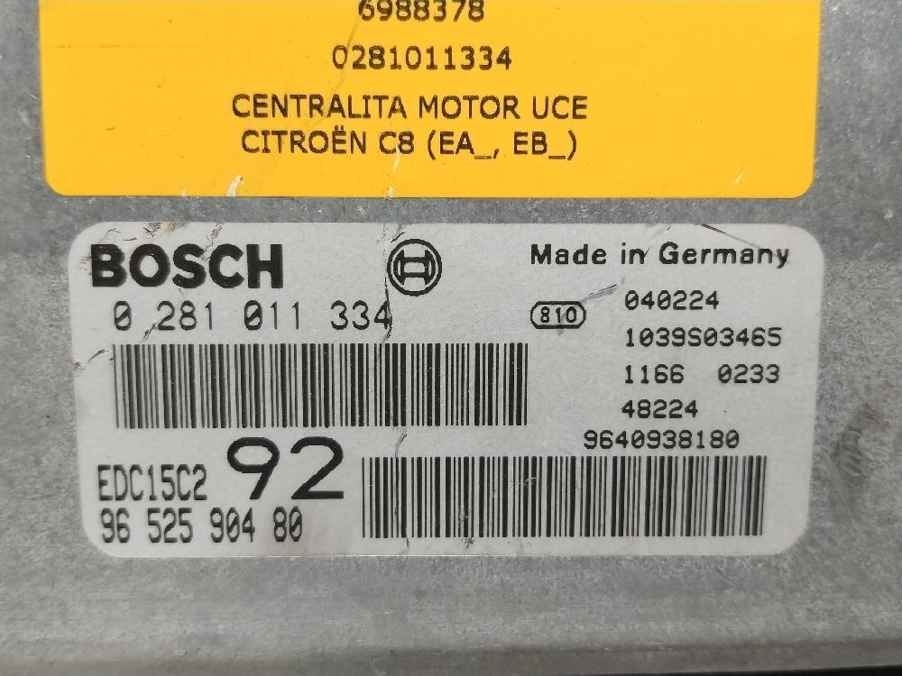 Switchboard engine uce RHT (DW10ATED4) 0281011334 de Citroen C8 (ea_, eb_) 2006-1970 107 CV - pieza usada