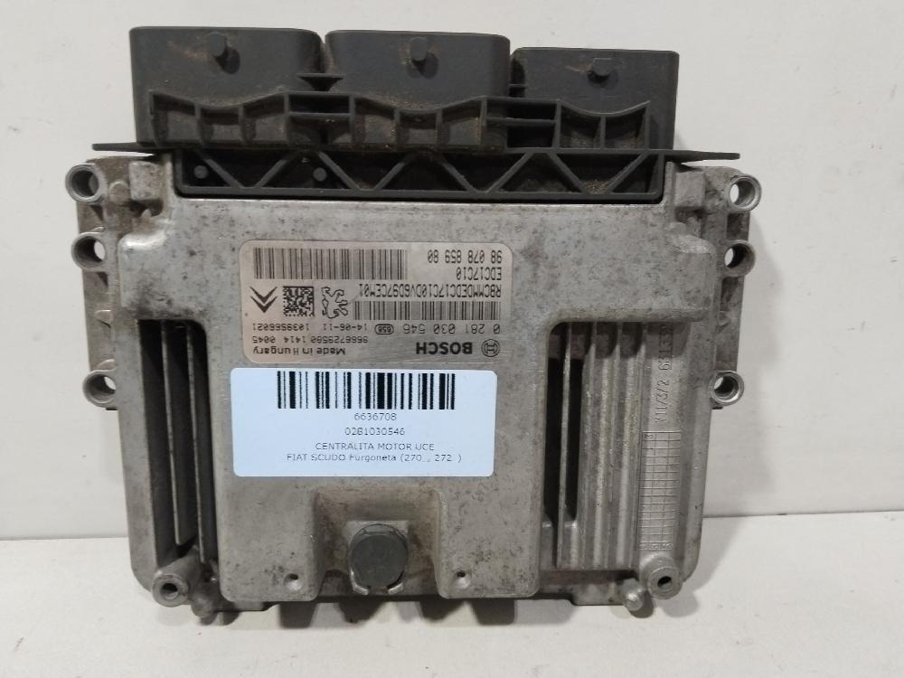 Centralita motor uce 9HU 0281030546 de Fiat Scudo autobús (270_, 272_) 2010-2016 90 CV con 168445 km