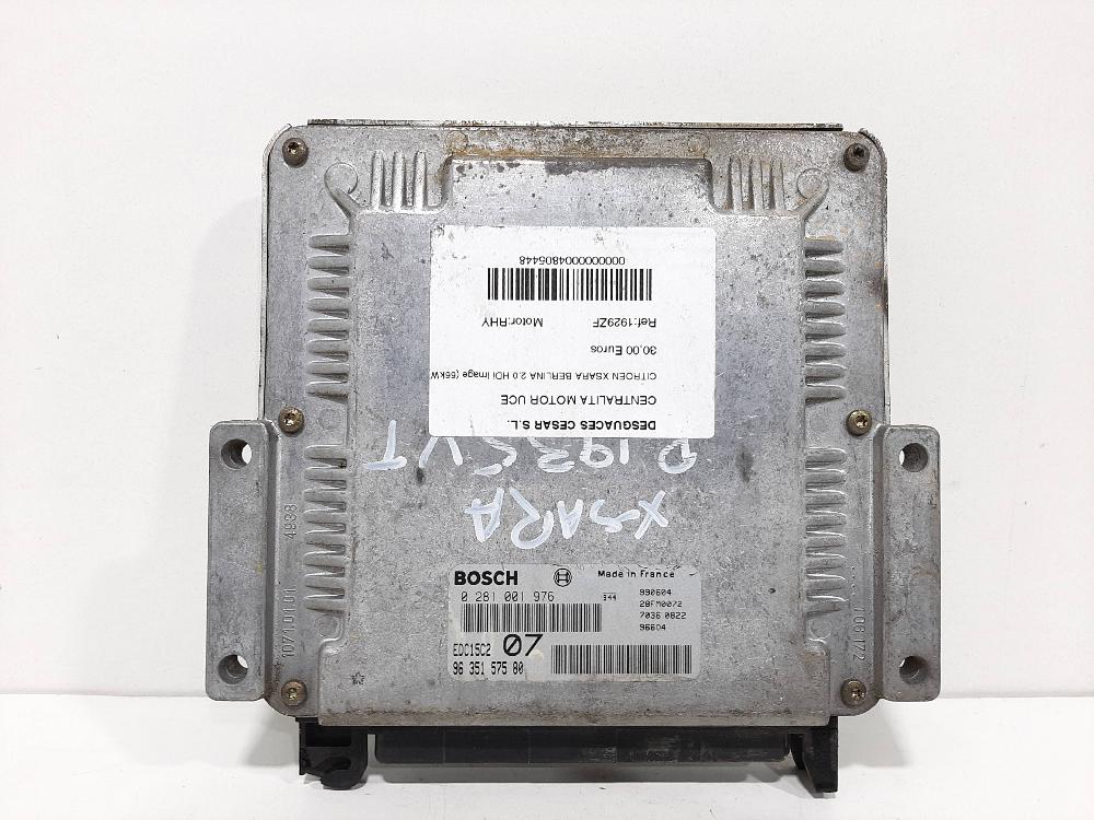 Centralina do motor RHY 0281001976 de Citroen Xantia (x1_, x2_) 1995-1999 90 CV con 199365 km