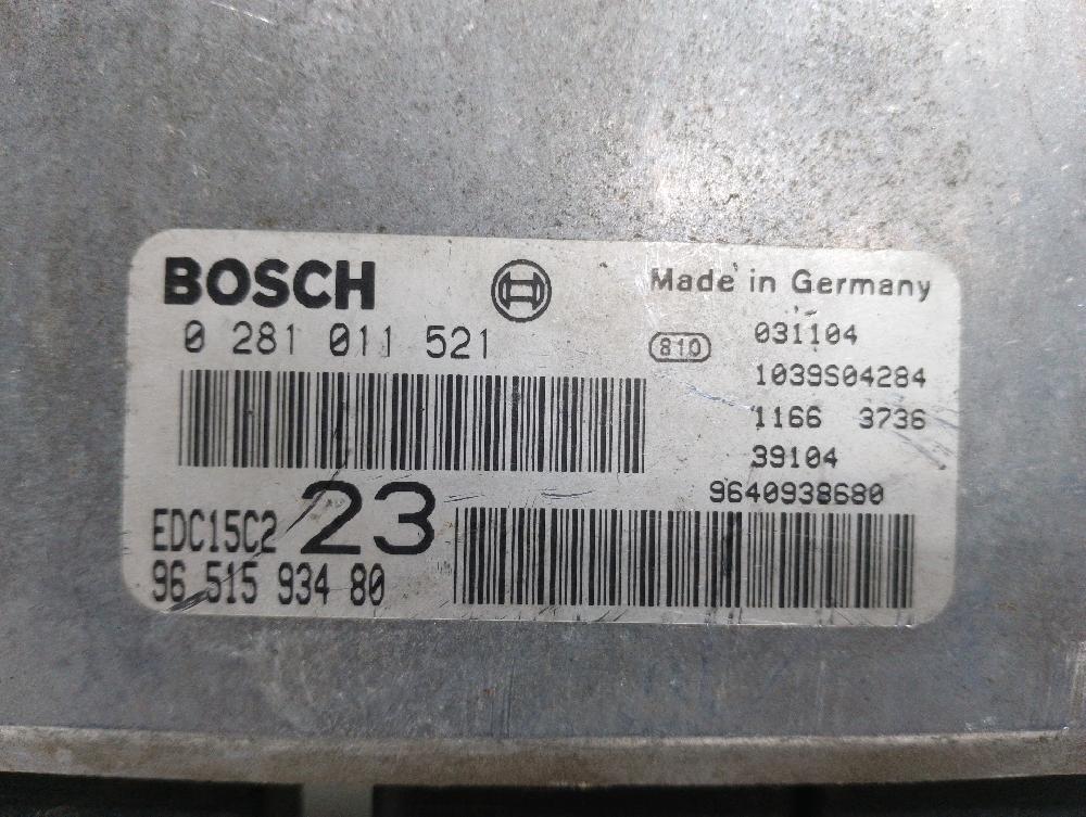 Switchboard engine uce RHY 0281011521 de Citroen Xsara picasso (n68) 1999-2011 90 CV con 1661480 km - pieza usada
