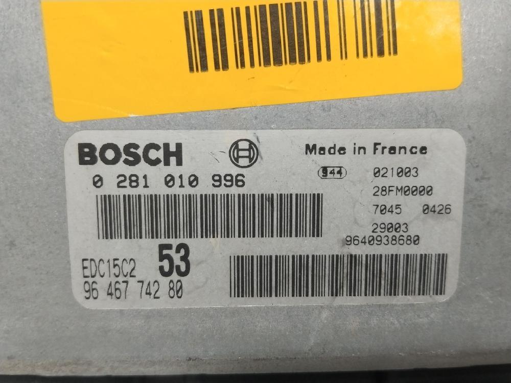 Switchboard engine uce RHY (DW10TD) 0281010996 de Citroen Xsara picasso (n68) 1999-2011 90 CV con 88883 km - pieza usada