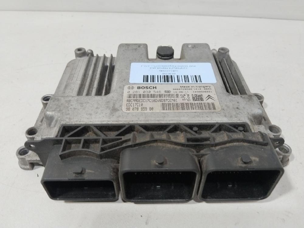 Centralita motor uce 9HU 0281030546 de Fiat Scudo autobús (270_, 272_) 2010-2016 90 CV con 168445 km - pieza usada