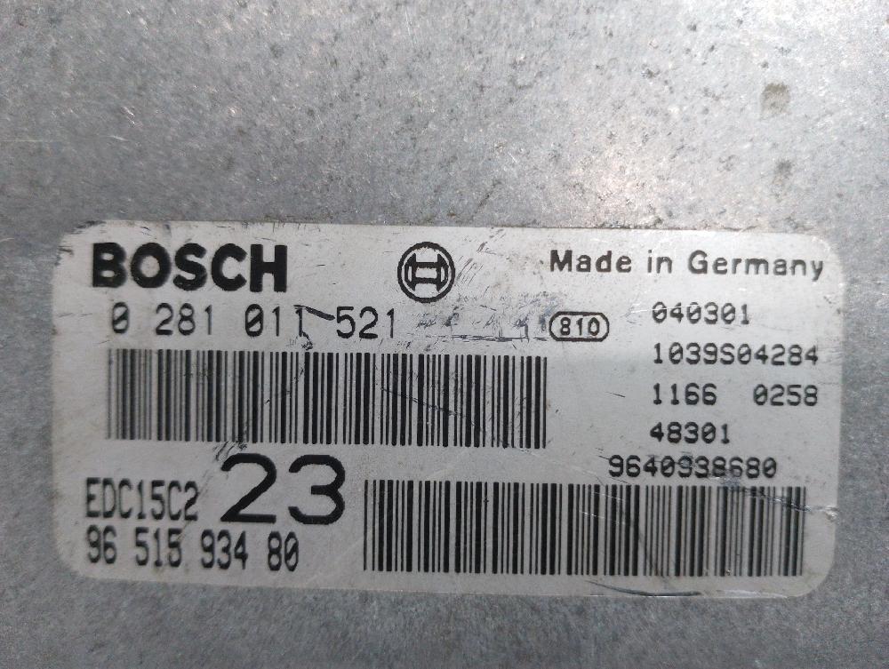 Switchboard engine uce RHY 0281011521 de Citroen Xsara picasso (n68) 1999-2011 90 CV con 220118 km - pieza usada