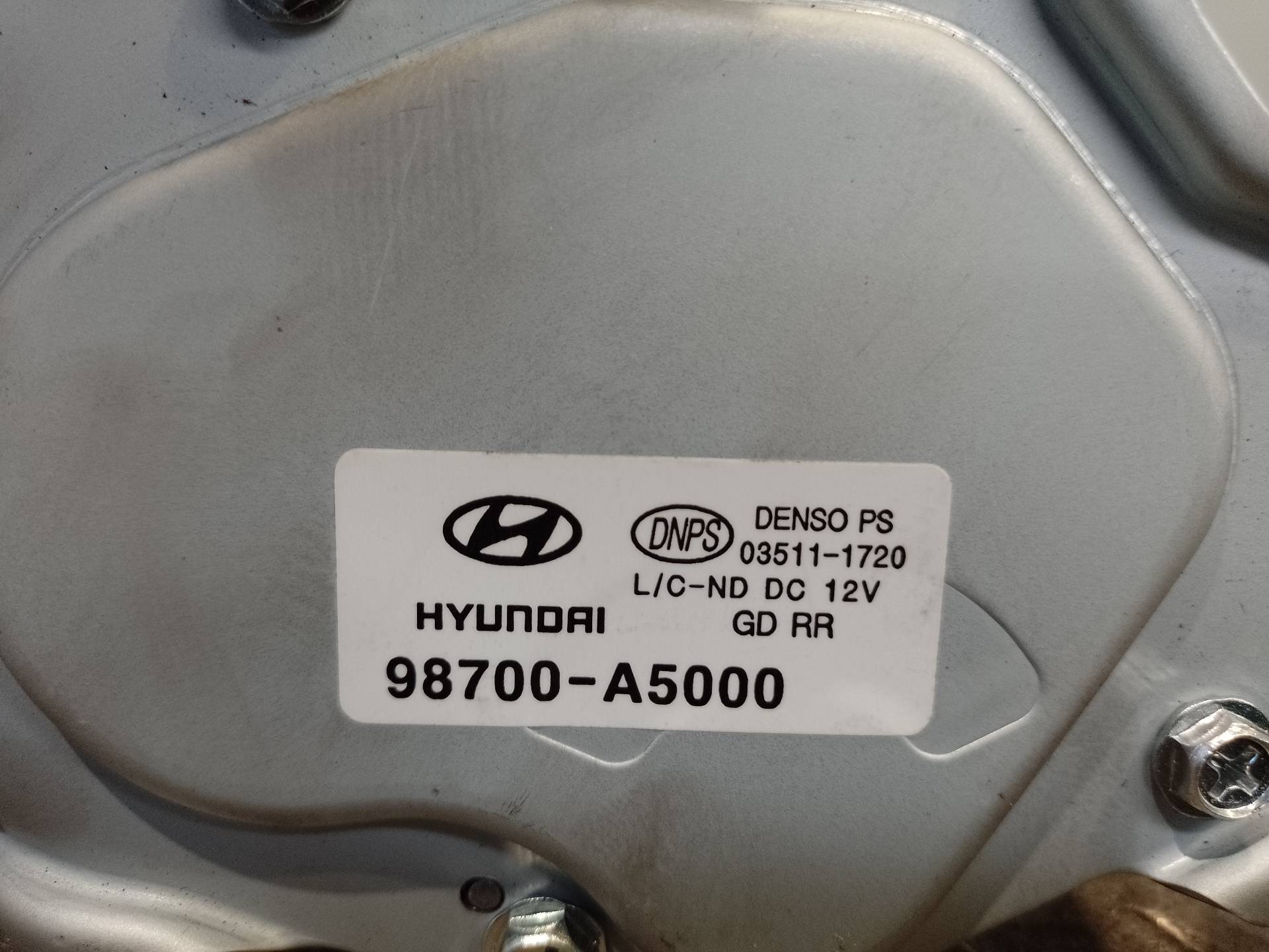 HYUNDAI i30 GD (2 generation) (2012-2017) Bakluke vindusviskermotor 98700A5000 23340715