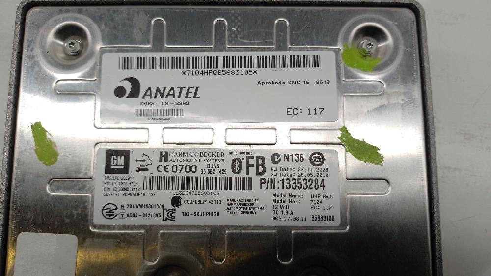 Modulo bluetooth A17DTR 13353284 de Opel Astra j (p10) 2009-2015 125 CV - pieza usada