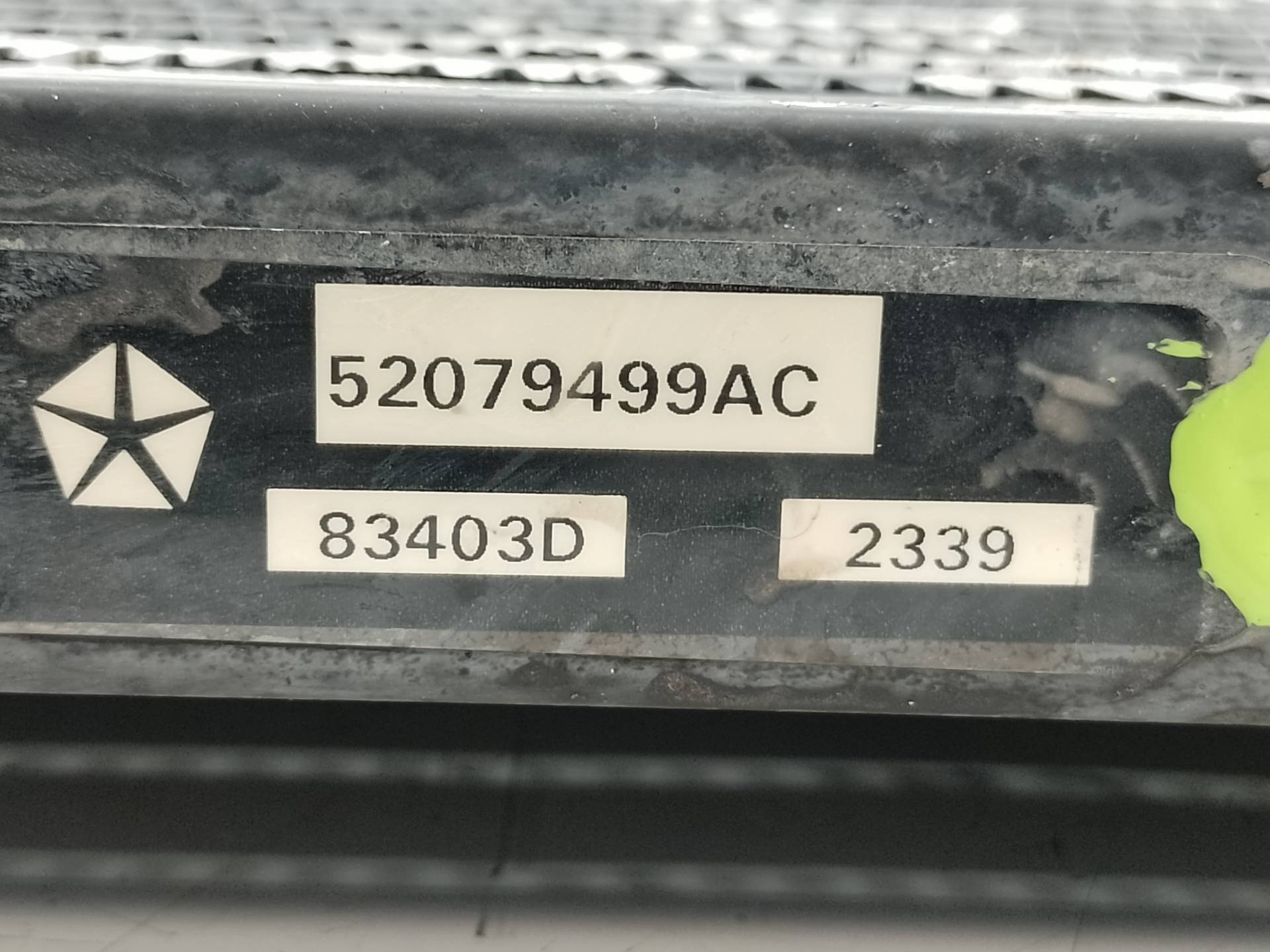 JEEP Grand Cherokee 2 generation (WJ) (1999-2004) Välijäähdyttimen jäähdytin 52079499AC 25796732