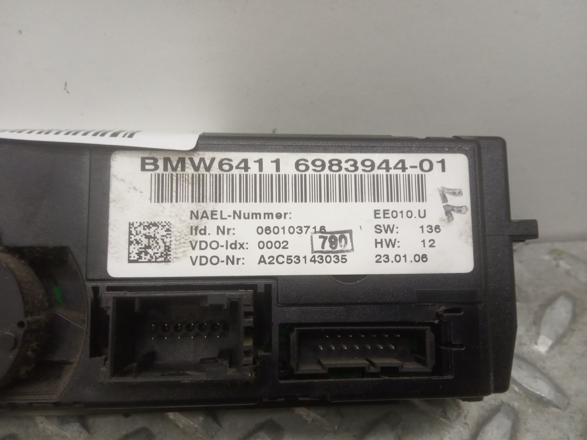 BMW 3 Series E90/E91/E92/E93 (2004-2013) Climate  Control Unit 6411698394401, A2C53143035 23690081