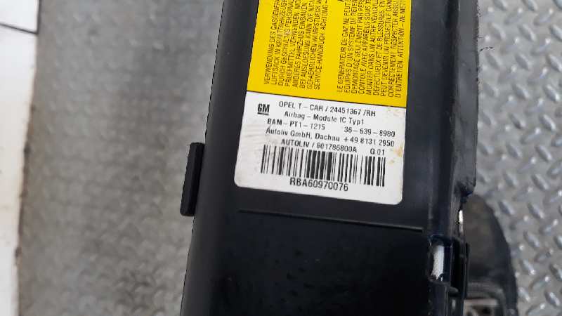 OPEL Zafira B (2005-2010) Права бічна подушка безпеки SRS даху 24451367,601786800A,RBA60970076 23687903