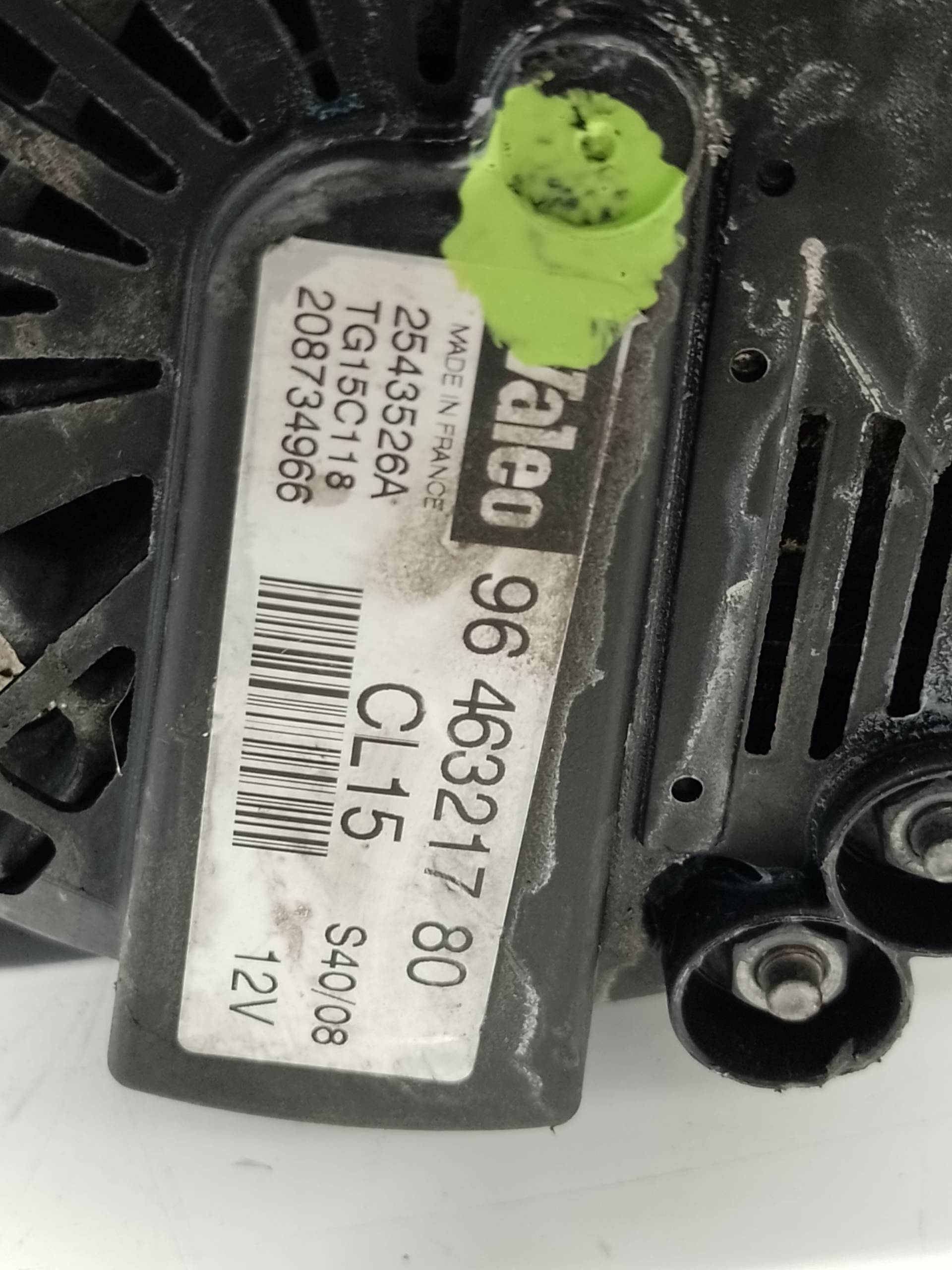 PEUGEOT 308 T7 (2007-2015) Ģenerators 9646321780 25425019