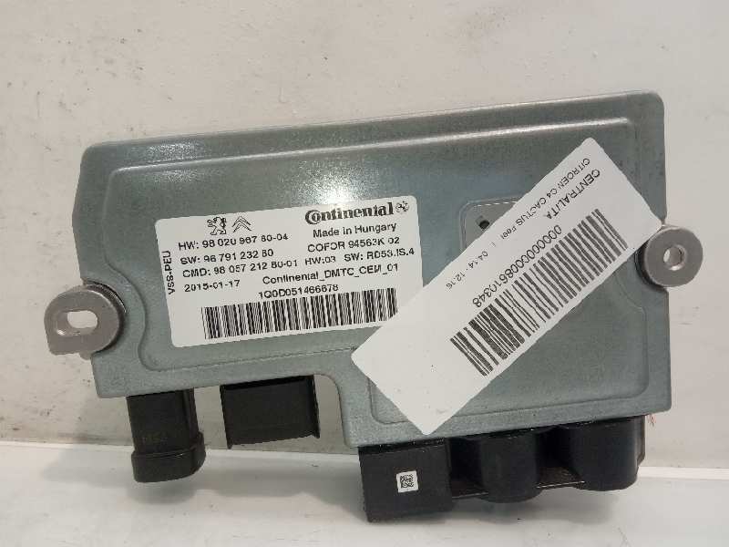 CITROËN C4 Cactus 1 generation (2014-2024) Toinen osa 9802096780 24820389