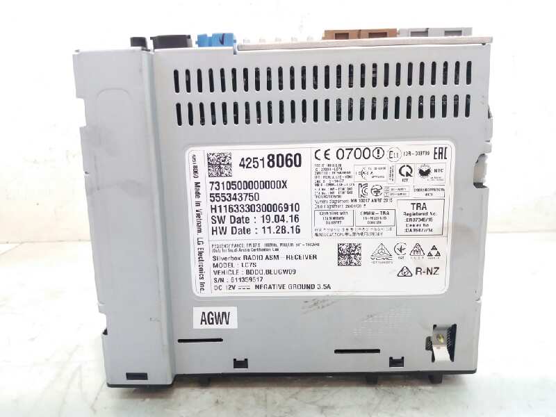 Sistema navegación gps B16DTE 42518060 de Opel Astra k (b16) 2015-0 110 CV con 1 km - pieza usada