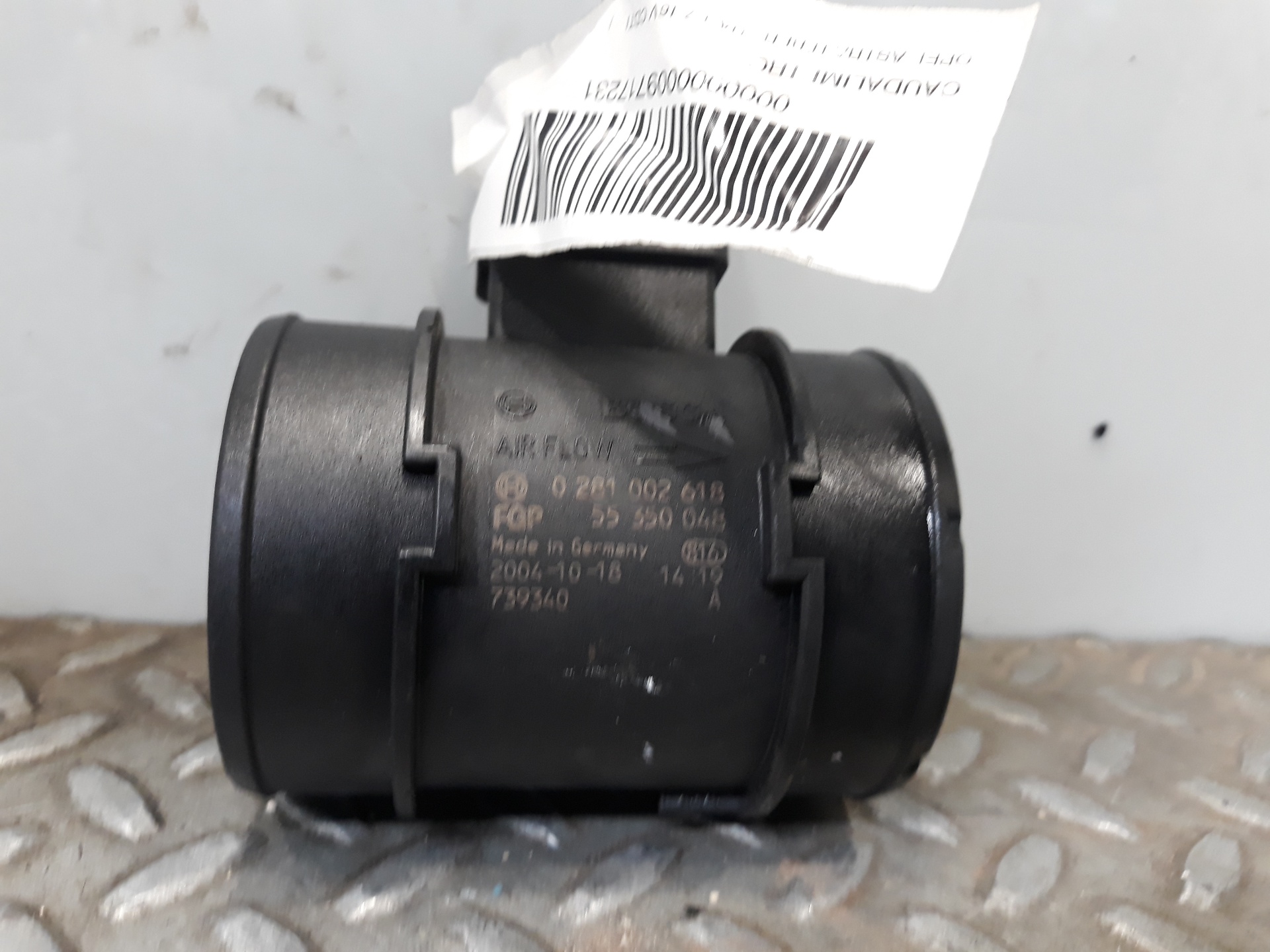 OPEL Astra J (2009-2020) Mass Air Flow Sensor MAF 55350048, 0281002618 23693102