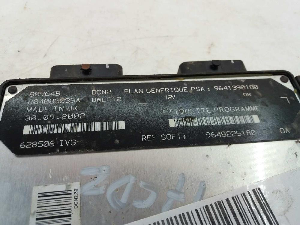 Centralita check control WJY 9641390180 de Peugeot Partner furgoneta/monovolumen (5_, g_) 2005-2008 69 CV con 1 km - pieza usada