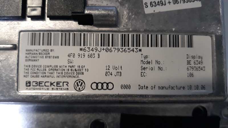 AUDI A6 C6/4F (2004-2011) Други интериорни части 4F0919603B 23287794