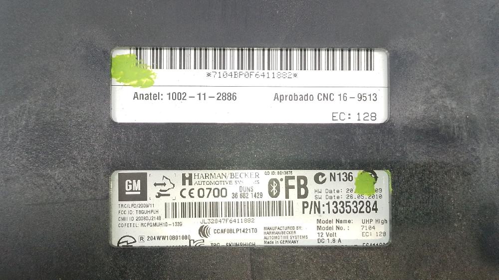 Modulo bluetooth B 16 DTL 13353284 de Opel Astra j (p10) 2009-2015 110 CV - pieza usada