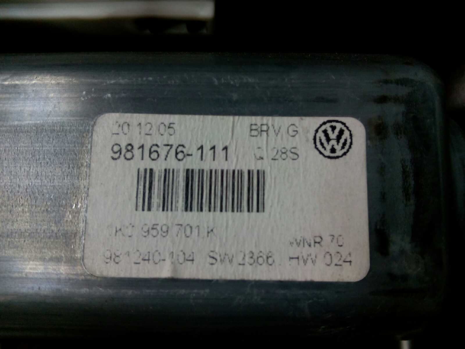 VOLKSWAGEN Passat B6 (2005-2010) Vindusregulator foran høyre dør 3C1837462H 23248330