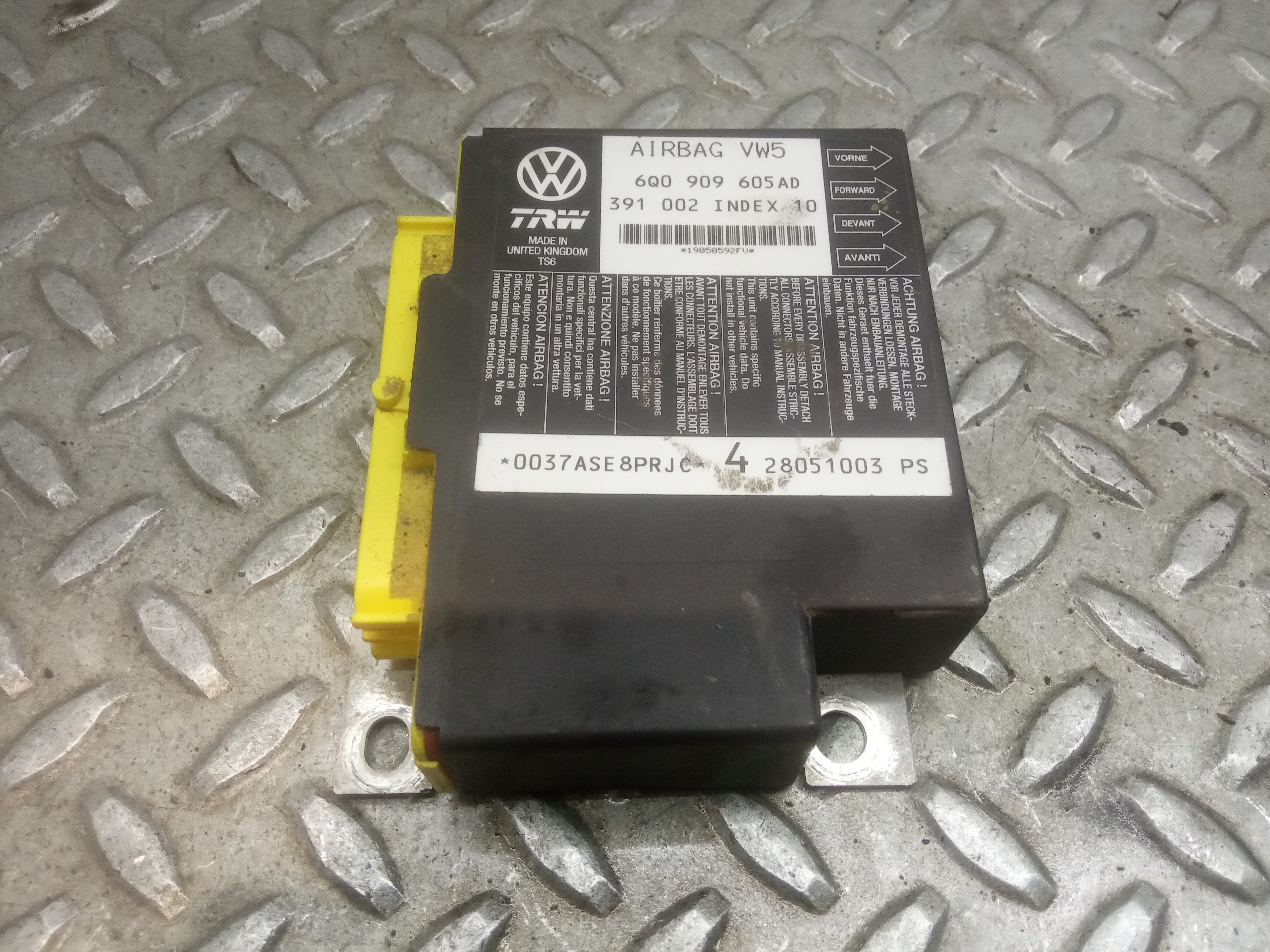 SEAT Cordoba 2 generation (1999-2009) SRS Control Unit 6Q0909605AD, 6Q0909605AD 23303405