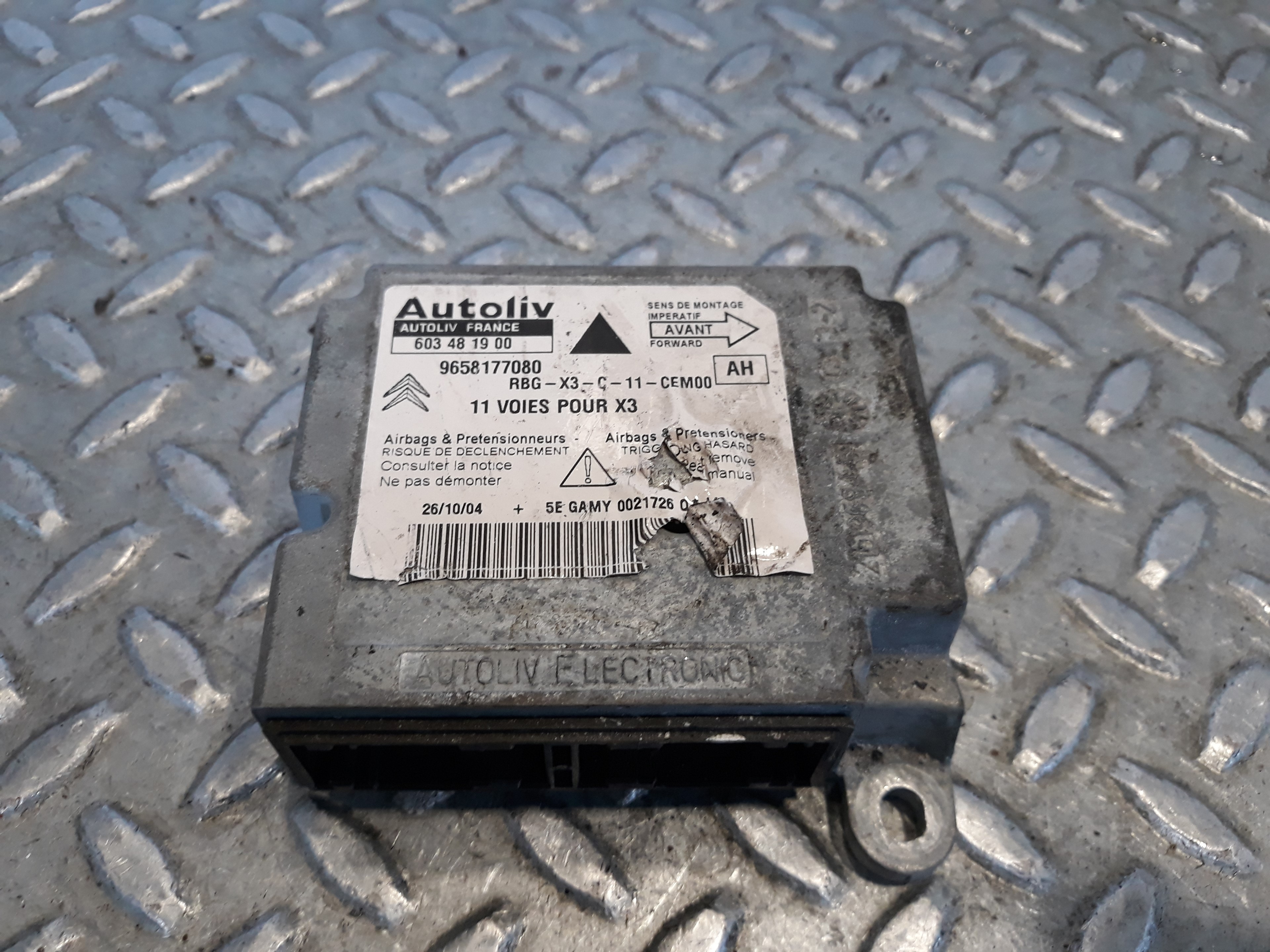 CITROËN C5 1 generation (2001-2008) SRS Control Unit 9658177080 18639464