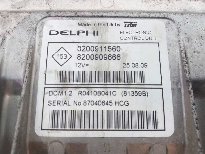 RENAULT Modus 1 generation (2004-2012) Kiti valdymo blokai 8200911560 18706506