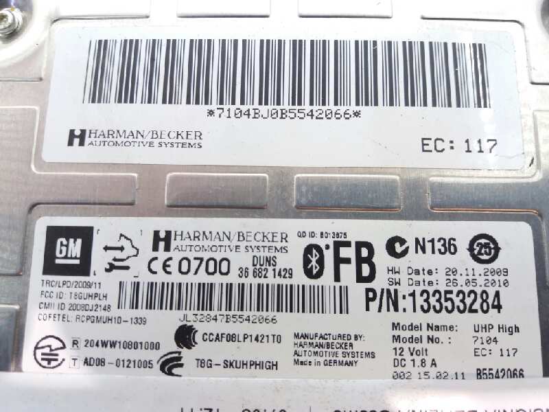 Centralita motor uce A20DTH 13353284 de Opel Insignia a sports tourer (g09) 2008-2012 131 CV con 1 km - pieza usada